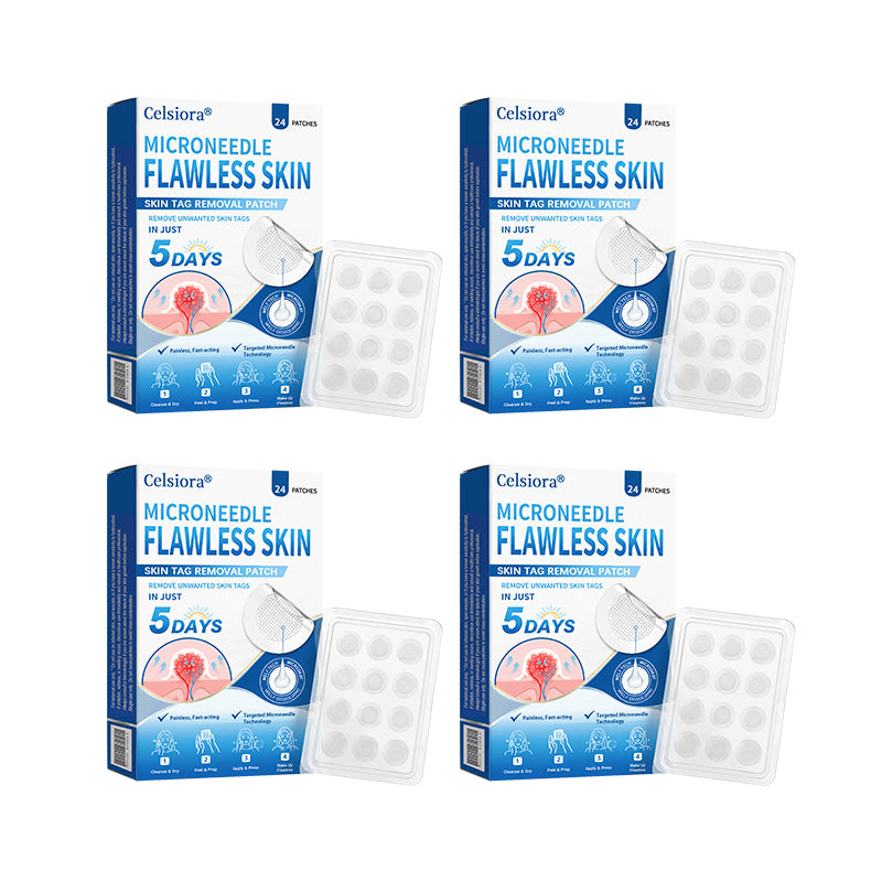 👨⚕️🔥Celsiora® 2-in-1 Microneedle & Hydrocolloid Patch | Raised Moles,Acne, Flat Warts & Skin Tags Remover | Improves Wrinkles, Scars & Blemishes | Invisible Pimple Patches for Face & Body | 24 Count