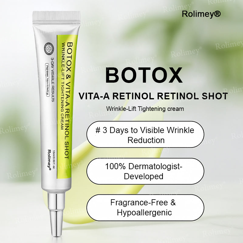 👨‍⚕️👨‍⚕️Made and shipped from the USA 💫Rolimey® Botox & Vita-A Retinol Shot Wrinkle-Lift Tightening cream - Last Day Promotion 50% OFF
