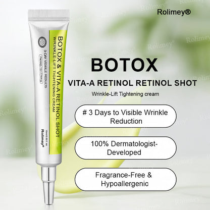 👨‍⚕️👨‍⚕️Made and shipped from the USA 💫Rolimey® Botox & Vita-A Retinol Shot Wrinkle-Lift Tightening cream - Last Day Promotion 50% OFF