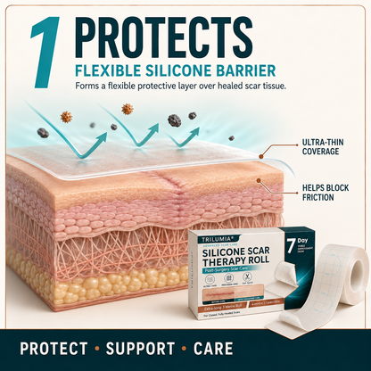 👩‍⚕️👩‍⚕️TRILUMIA® SILICONE SCAR THERAPY ROLL  Help Soften, Flatten & Improve the Appearance of Raised Scars