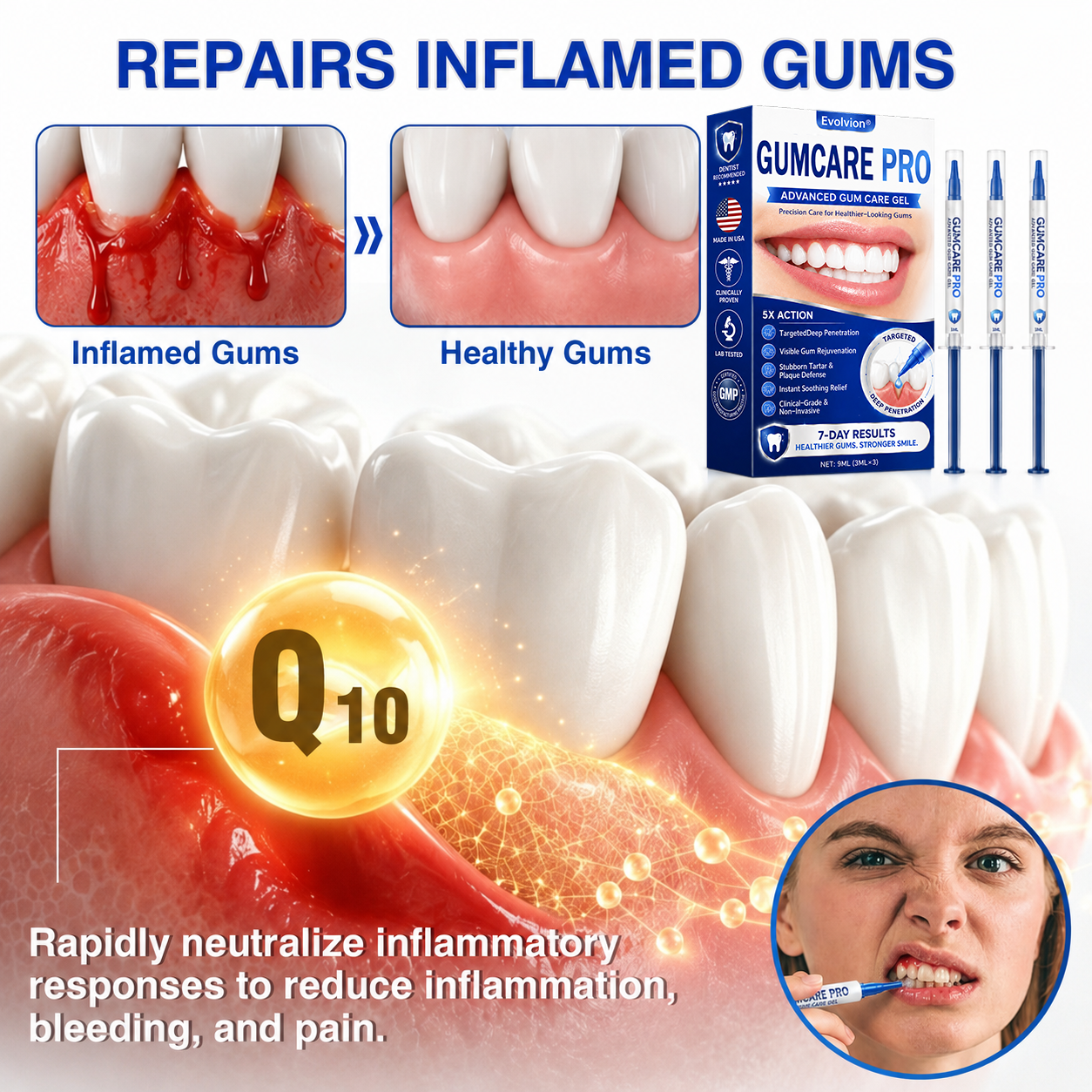 🇺🇸 👨‍⚕️🦷 Evolvion® GumCare Pro Advanced Gum Care Gel