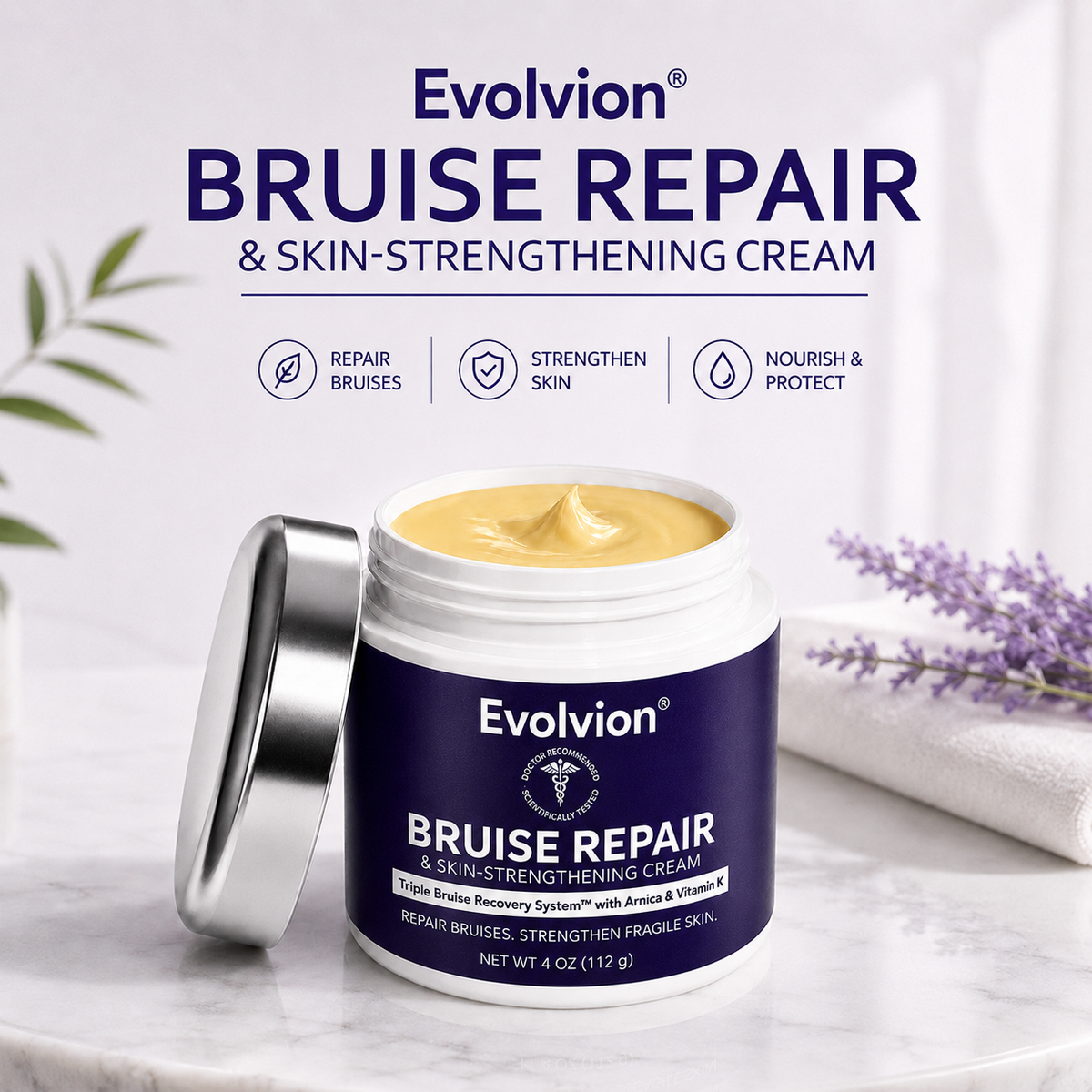 👩‍⚕️Evolvion® Bruise Repair & Skin-Strengthening Cream-Advanced daily care for bruise-prone skin