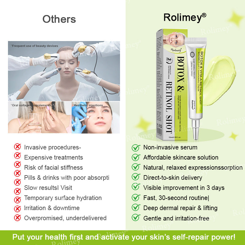 👨‍⚕️👨‍⚕️Made and shipped from the USA 💫Rolimey® Botox & Vita-A Retinol Shot Wrinkle-Lift Tightening cream - Last Day Promotion 50% OFF