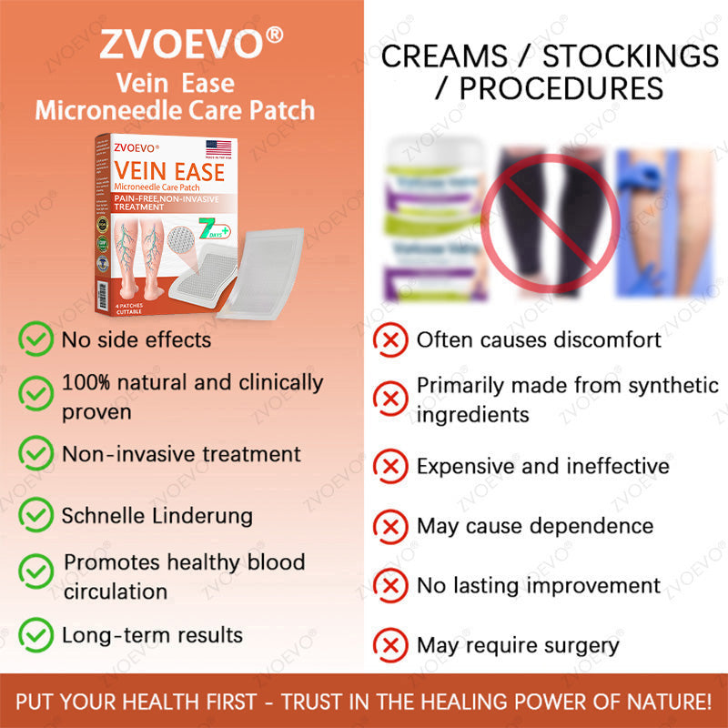 🌿🌟Zvoevo® Vein Ease Microneedle Care Patch(For Spider Veins, Varicose Veins, Swelling & Leg Fatigue) - Last Day Promotion 50% OFF