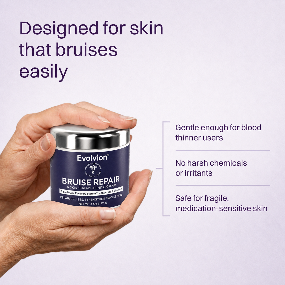 👩‍⚕️Evolvion® Bruise Repair & Skin-Strengthening Cream-Advanced daily care for bruise-prone skin